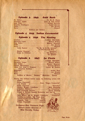 Official program for the Fiesta de le Mission San Fernando, 1931