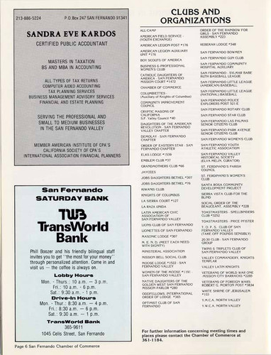 San Fernando Shopping Guide and Industrial Directory, circa 1980