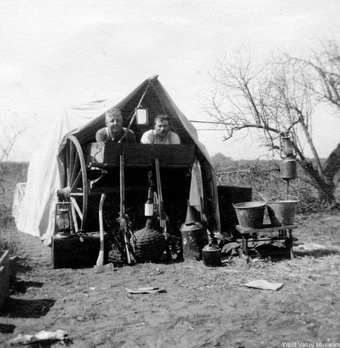 Camping and hunting near Leonis Adobe, 1910