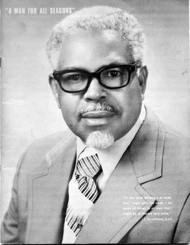 Program, A Man for All Seasons, banquet honoring Hillery T. Broadous, North Hollywood, 1973