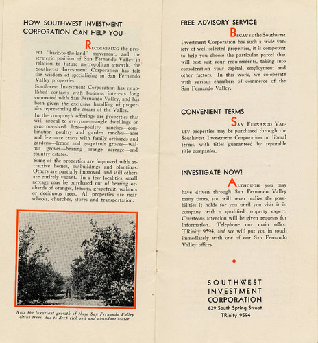 Now is the time to buy a small farm near Los Angeles brochure, 1932