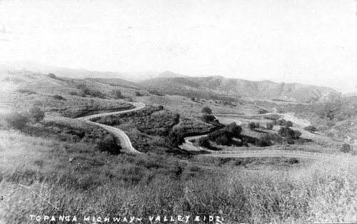 Topanga Canyon Boulevard and the San Fernando Valley, circa 1921