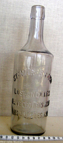 Sylmar Brand olive oil bottle, circa 1910