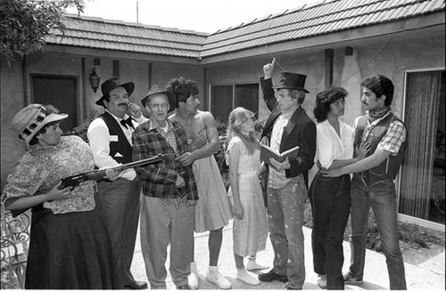 Astoria Players in rehearsal, Shotgun Wedding at Dry Man's Gulch, Sylmar, 1982
