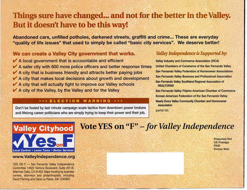 Pro-Valley cityhood flier (side 5)