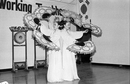 Korean dancers at Pacoima Neighbors celebration, Pacoima, 1985