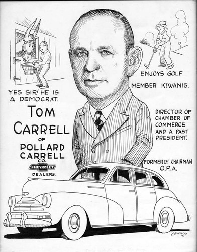 Caricature of Senator Thomas C. Carrell