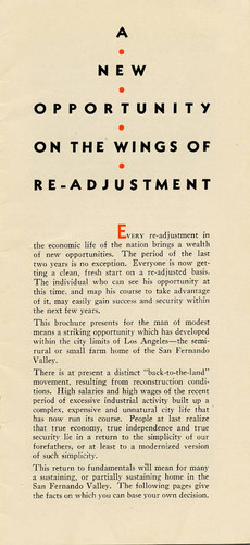 Now is the time to buy a small farm near Los Angeles brochure, 1932