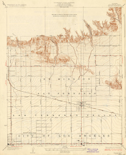 Topographical map of Zelzah Quadrangle, 1928