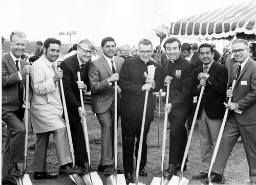 Northeast Valley Occupational Center groundbreaking ceremony, circa 1970--Congressman James C. Corman