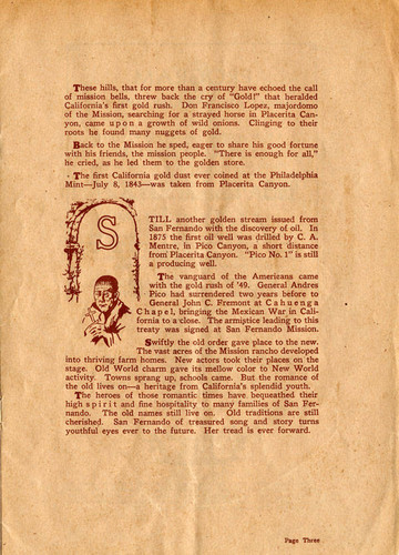 Official program for the Fiesta de le Mission San Fernando, 1931