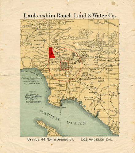 Lankershim Ranch map and advertising flyer