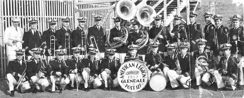 American Legion, Post 127, marching band, Glendale, 1931