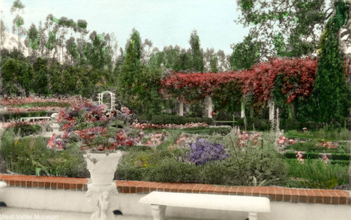 Gardens at the Orcutt Ranch, 1924