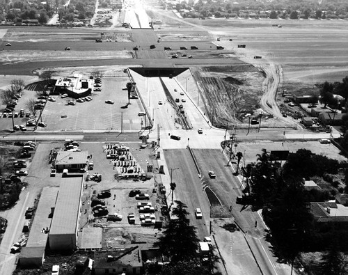 Sherman Way underpass at Van Nuys Airport, 1959