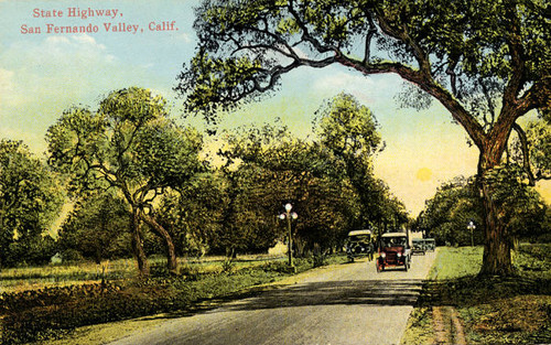 Postcard of State Highway, San Fernando Valley, Calif