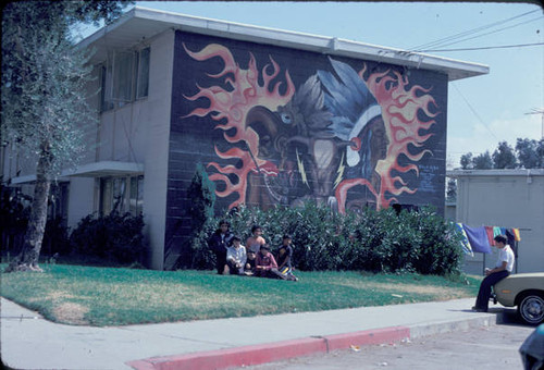 Mural on a Pacoima apartment buiding