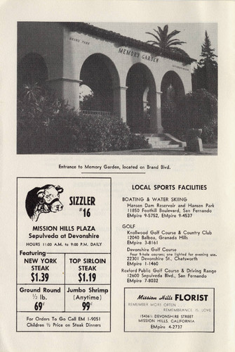 Mission Hills promotional guide, circa 1964