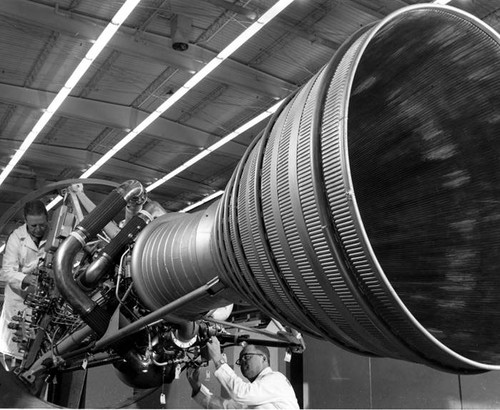 Rocketdyne mechanics, Canoga Park, circa 1960