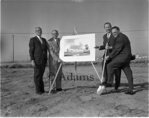 Men at groundbreaking ceremony, Los Angeles, 1964