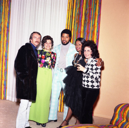 Gwen Gordy Fuqua and other posing together at a party, Los Angeles