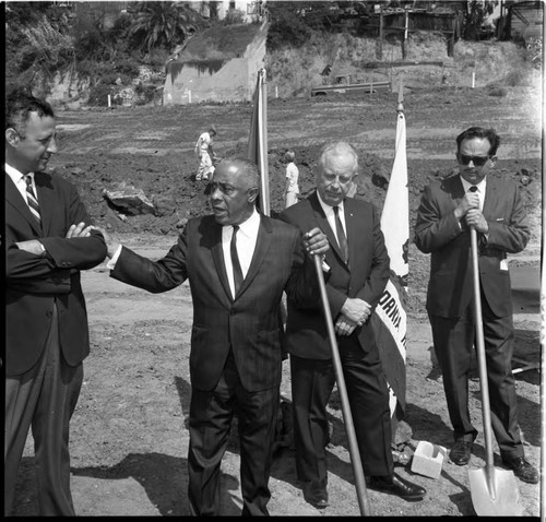 Ground breaking, Los Angeles, 1966