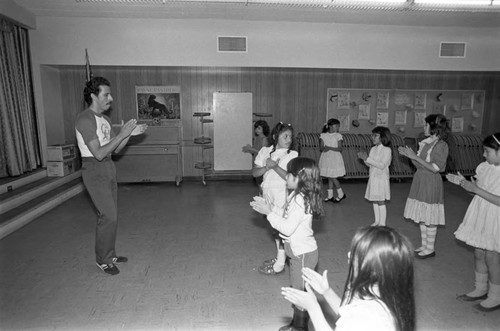 Girls hand clapping at Beulah Payne Elementary, Inglewood, California, 1983