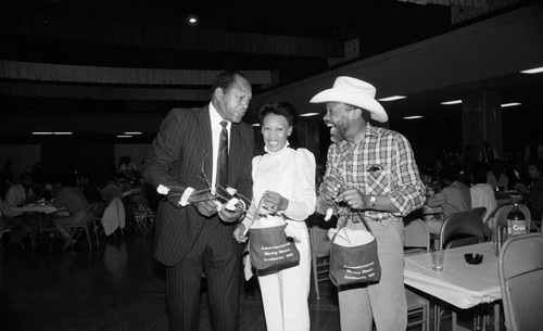 Tom Bradley, Maxine Waters and Willie Brown attending a Juneteenth celebration, Los Angeles, 1982