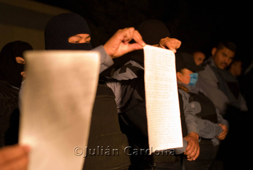 Police protest, Juárez, 2008