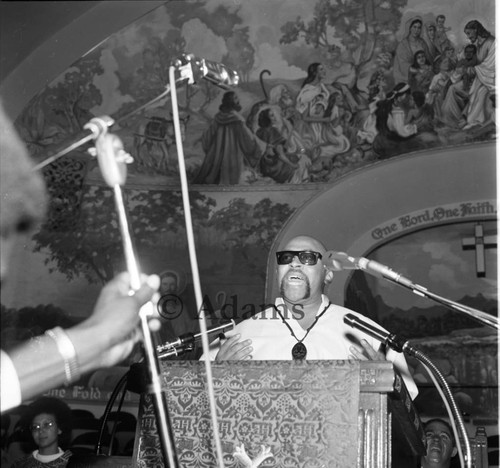 Maulana Karenga speaking at the First Annual Recognition Awards, Los Angeles, 1968