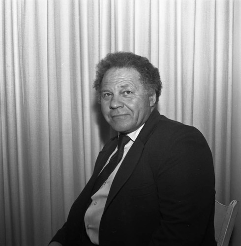 Man sitting for a portrait, Los Angeles, 1978