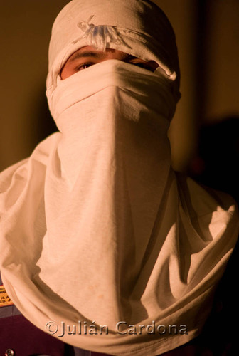 Policeman with covered face, Juárez, 2008