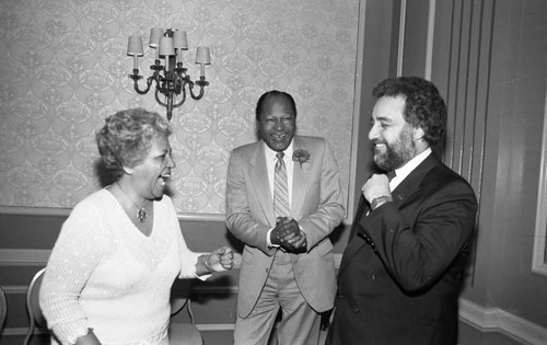 Los Angeles Alumnae Chapter of Delta Sigma Theta Founders Day honorees sharing a laugh together, Los Angeles, 1983