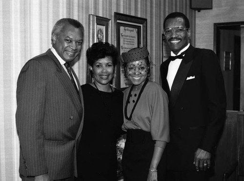 Leadership Award Gospel Concert participants posing together, Los Angeles, 1985