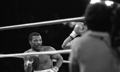 Boxer in Ring, Las Vegas, 1983