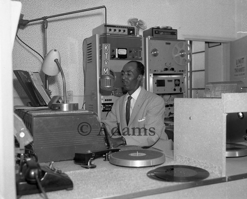 KTYM Gospel Radio Station Disc Jockey, Los Angeles, 1960