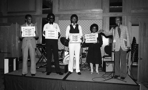 Teenagers participating in the Los Angeles Sentinel's Fathers Day luncheon activities, Los Angeles, 1984