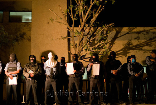 Police protest, Juárez, 2008