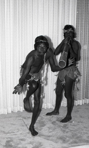 Aboriginal dance troupe performing, Los Angeles, 1984