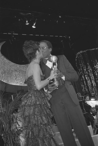 Debbie Allen accepting an award during the NAACP Image Awards, Los Angeles, 1981