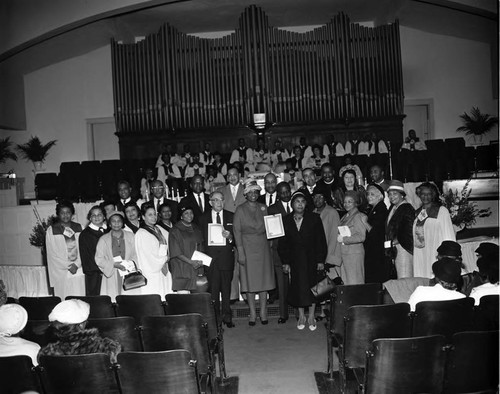 Group at church presentation, Los Angeles, 1962