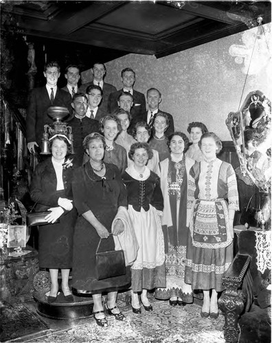 Group on stairs, Los Angeles