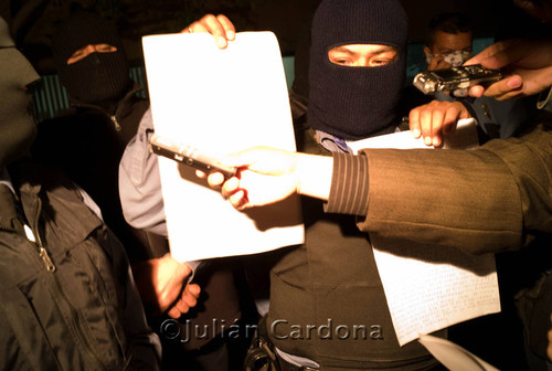 Police protest, Juárez, 2008