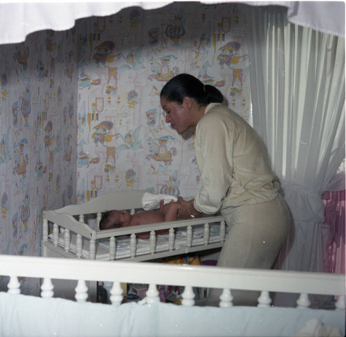 Sylvia Cunningham with Her Infant, Los Angeles, 1982