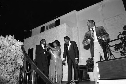 Linda Hopkins performing at the McClaney annual party, Los Angeles, 1983