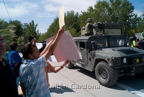 anti-Military protest, Juárez, 2008