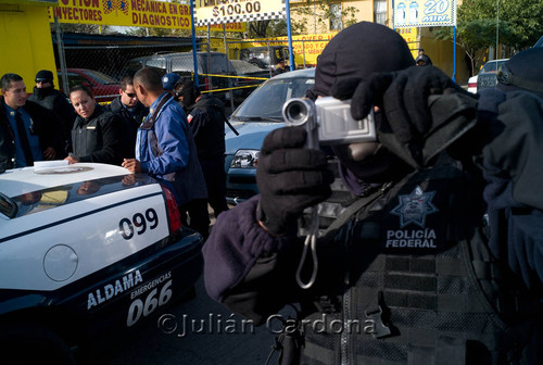 Rodriguez cime scene, Juárez, 2008