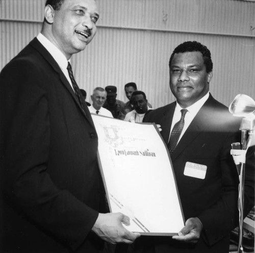 Certificate presentation, Los Angeles, 1967