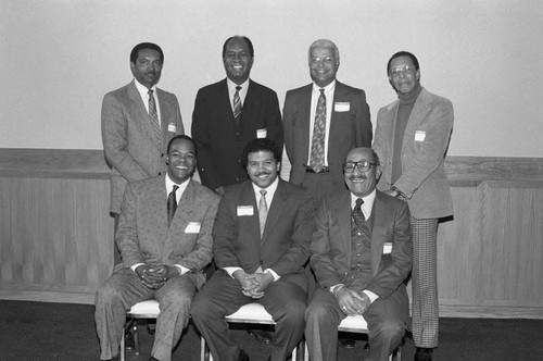 Angel City Links Achiever Program mentors posing together, Los Angeles, 1989