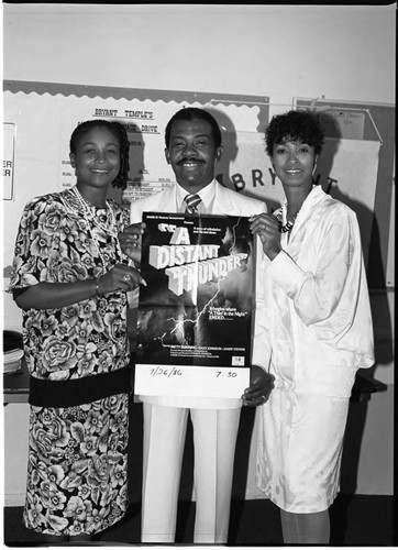 Group Portrait With "A Distant Thunder" poster, Los Angeles, 1986